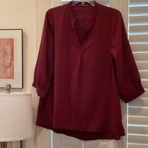 Chic Burgundy Blouse for Women